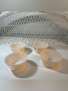 Set Of  4 Vintage Fire King Luster Ramekins